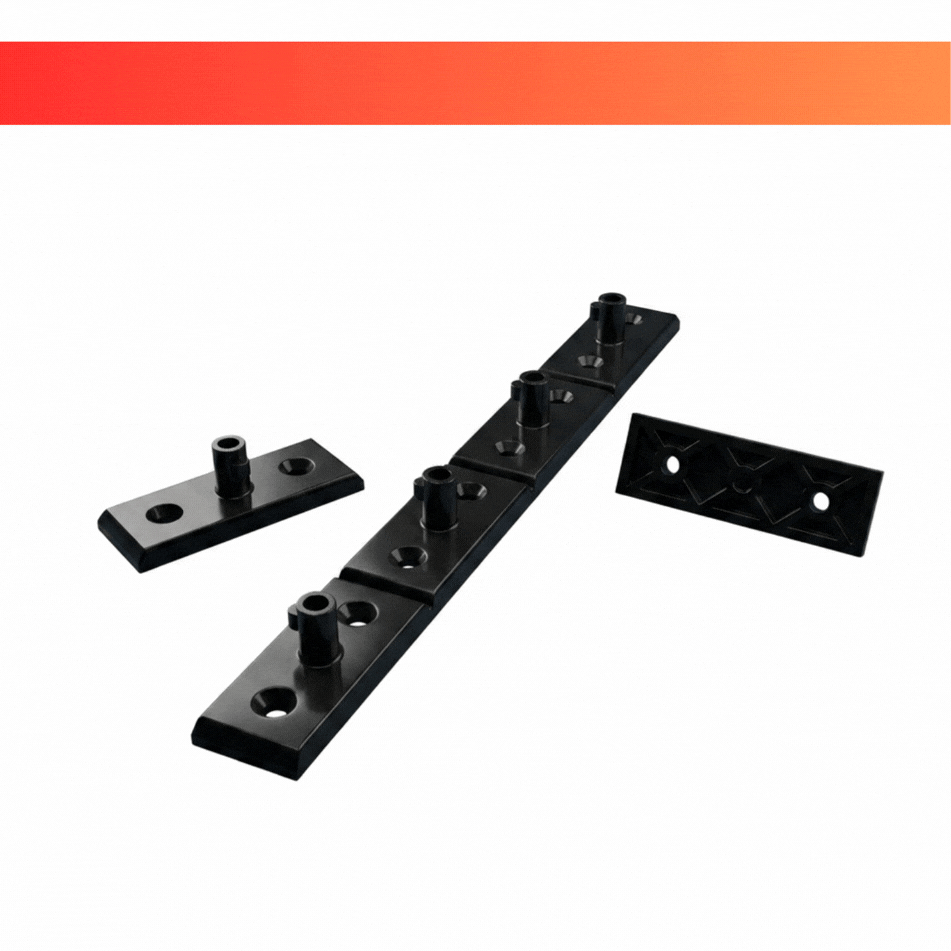 Ecoclip Base Plate Black (Eco Clip) Pack of 100