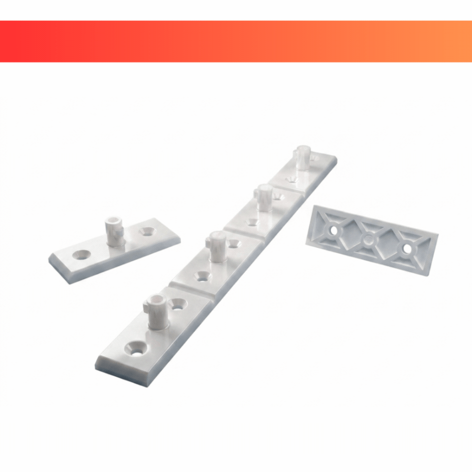 Ecoclip Base Plate White (Eco Clip) Pack of 100
