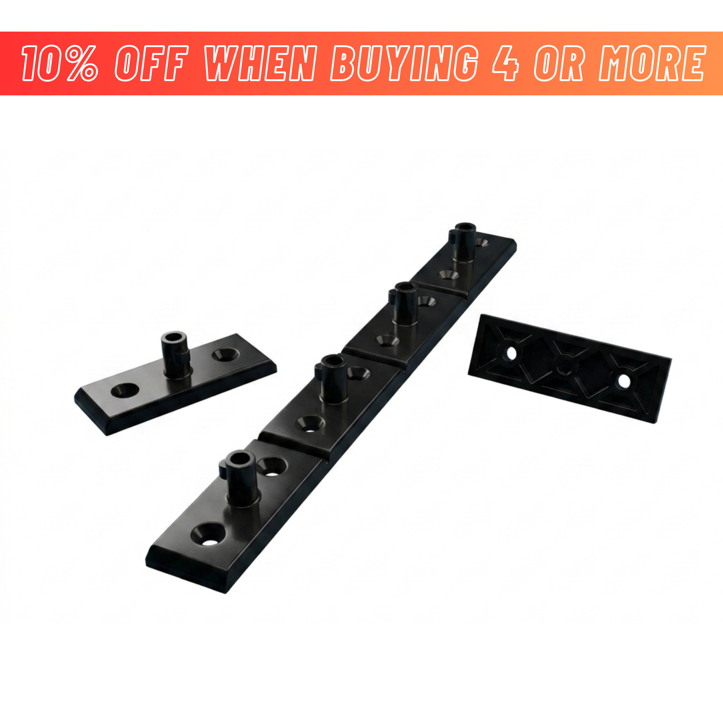 Ecoclip Base Plate Black (Eco Clip) Pack of 100