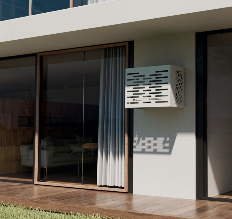 Decorative metal for a Heat Pump