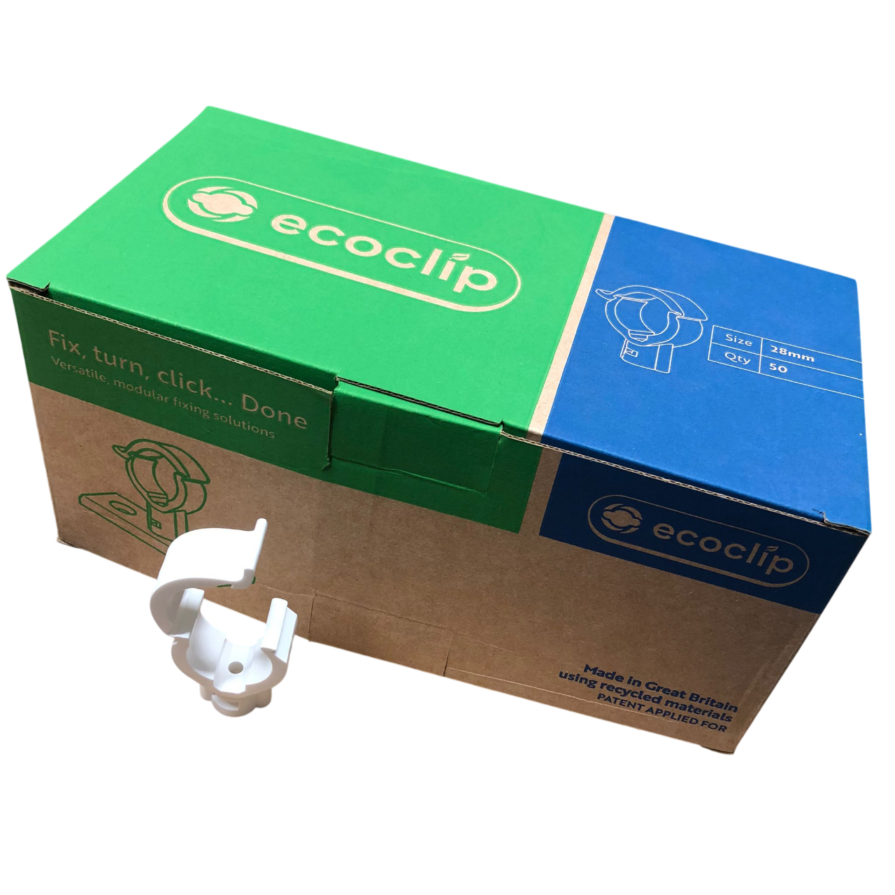 Ecoclip Camlock Pipe Clip White (Eco Clip)
