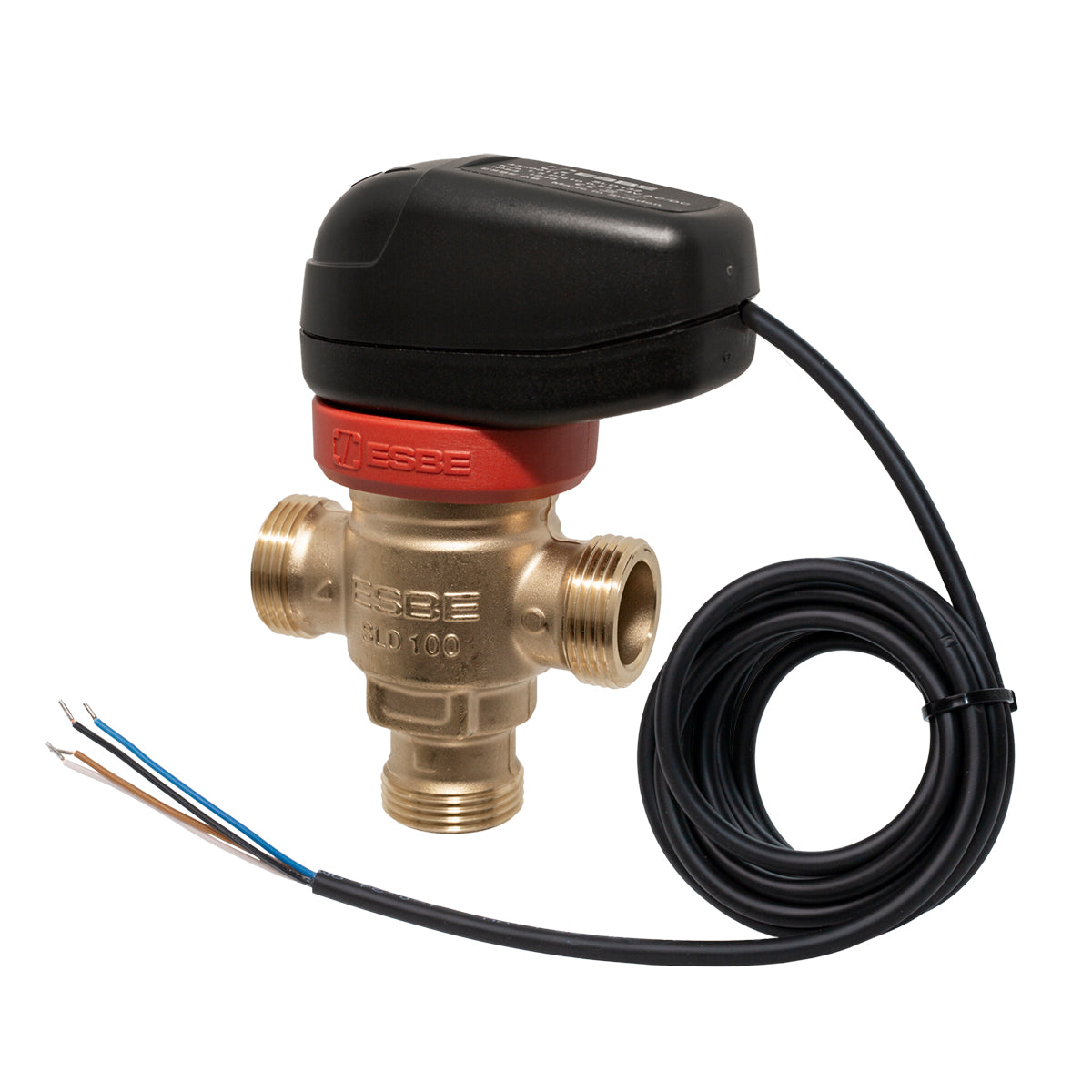 ESBE brass valve with external threaded connections