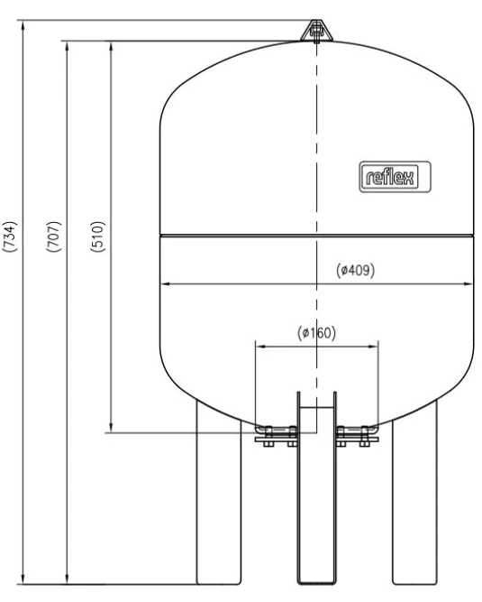 Reflex 60 Litre DE Potable Water Expansion Vessel - 7306400