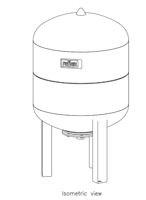 Reflex 60 Litre DE Potable Water Expansion Vessel - 7306400
