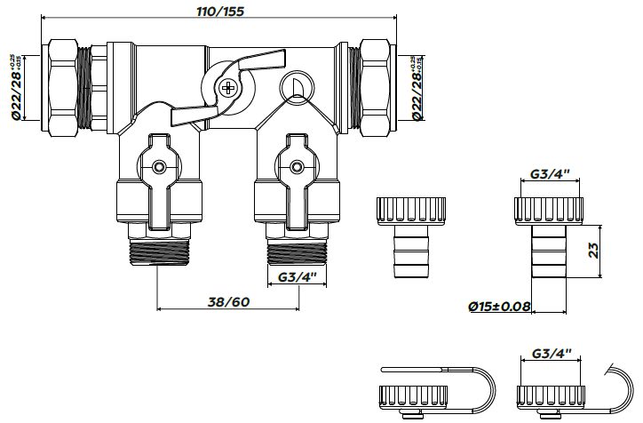 Inta 28mm Fill and Flush Valve - INFAF28