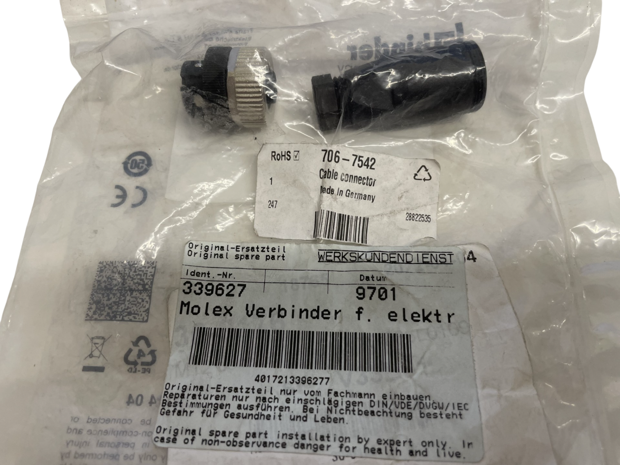 Stiebel Eltron / Thermia - Molex Female 4P Screw Connector - 086L6109