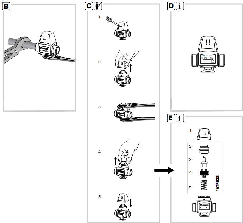ESBE Thermostatic Flow Limitation Valve