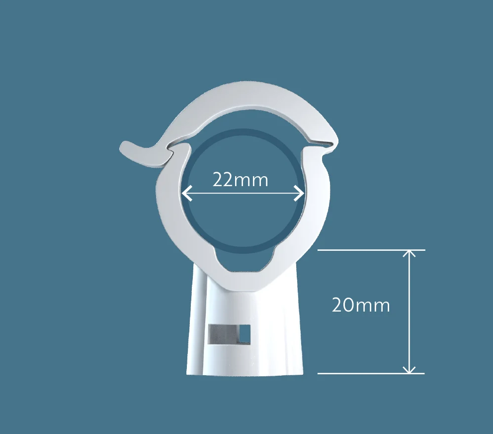 white ecoclip 22mm