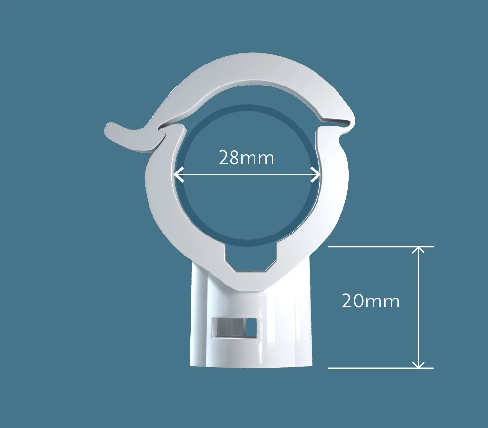 white ecoclip 28mm