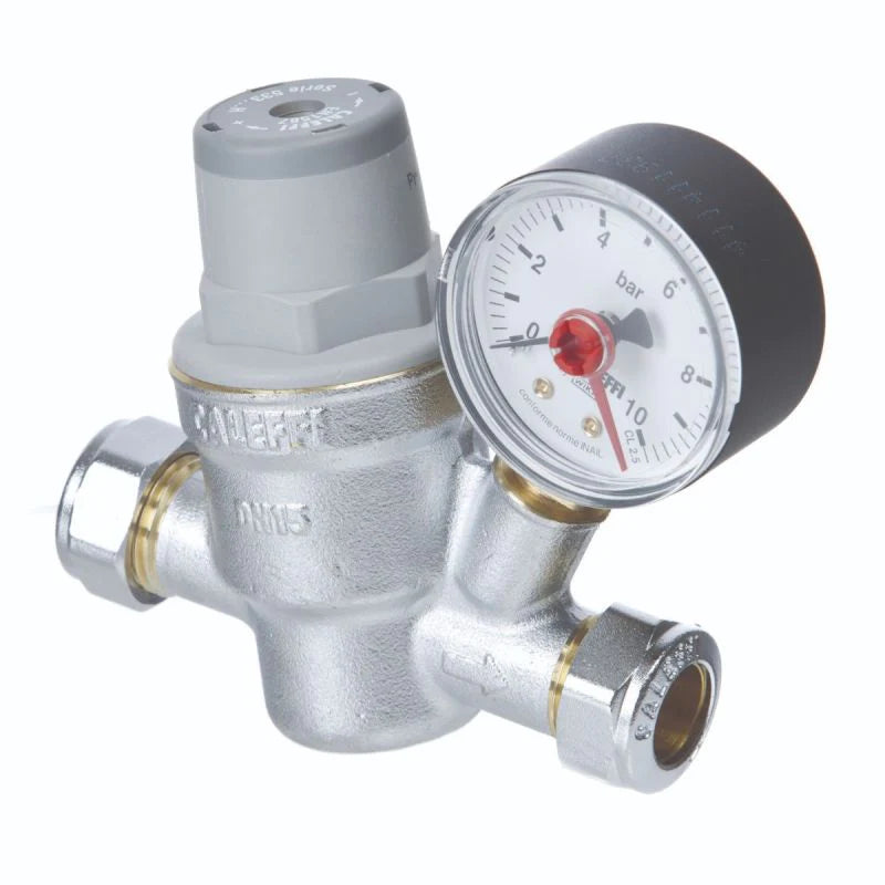 Caleffi 15mm 533 Pressure Reducing Valve w/ Pressure Gauge - 533841H Altecnic