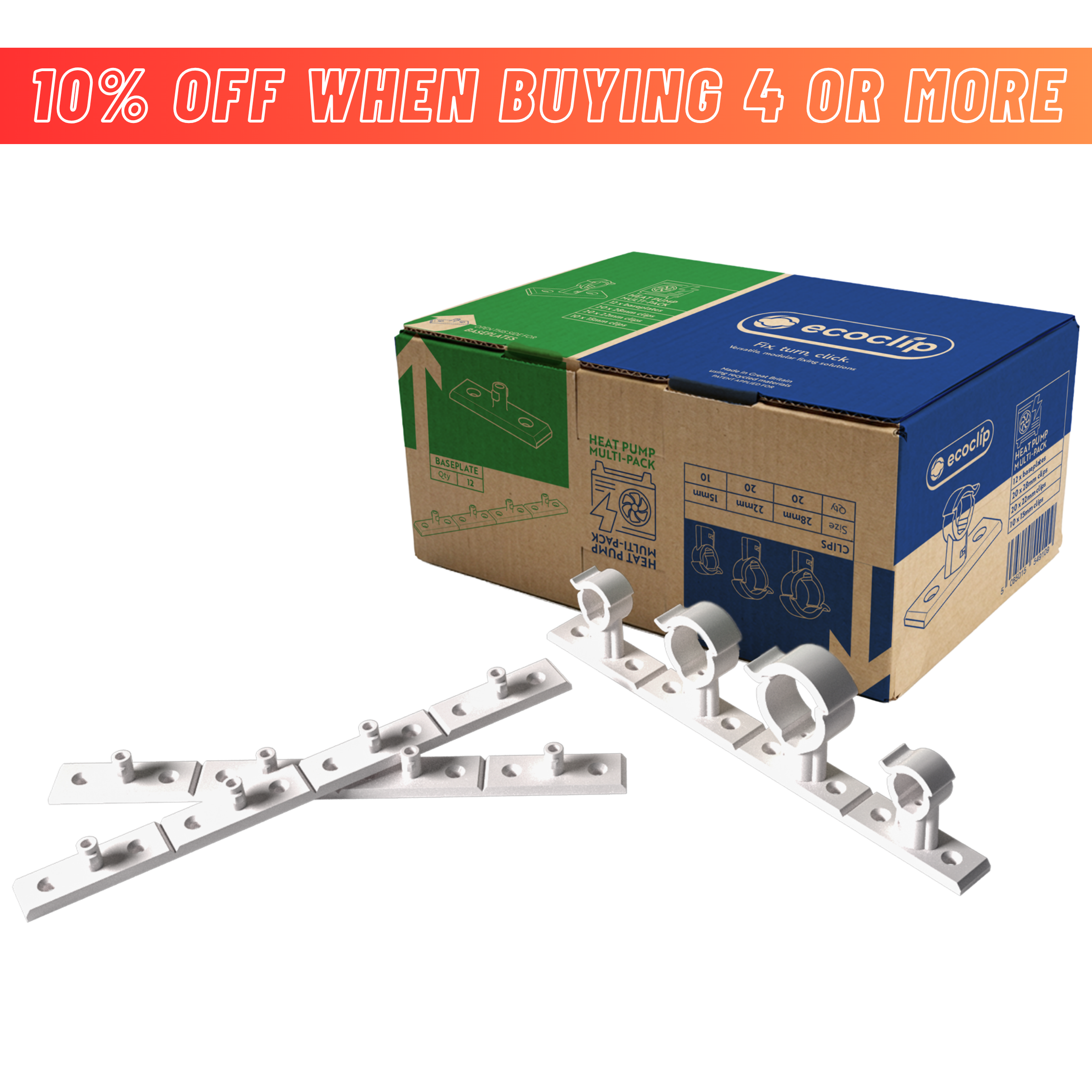 Ecoclip Heat Pump Multi Pack - White (Eco Clip)