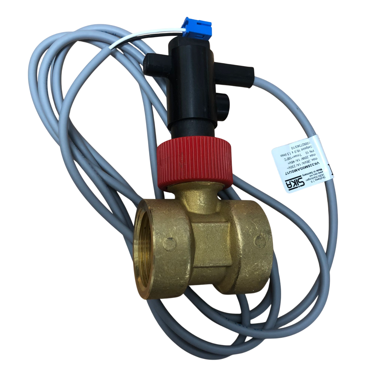 Sika Flow Switch, Brass body, plastic head, grey cable with blue plug