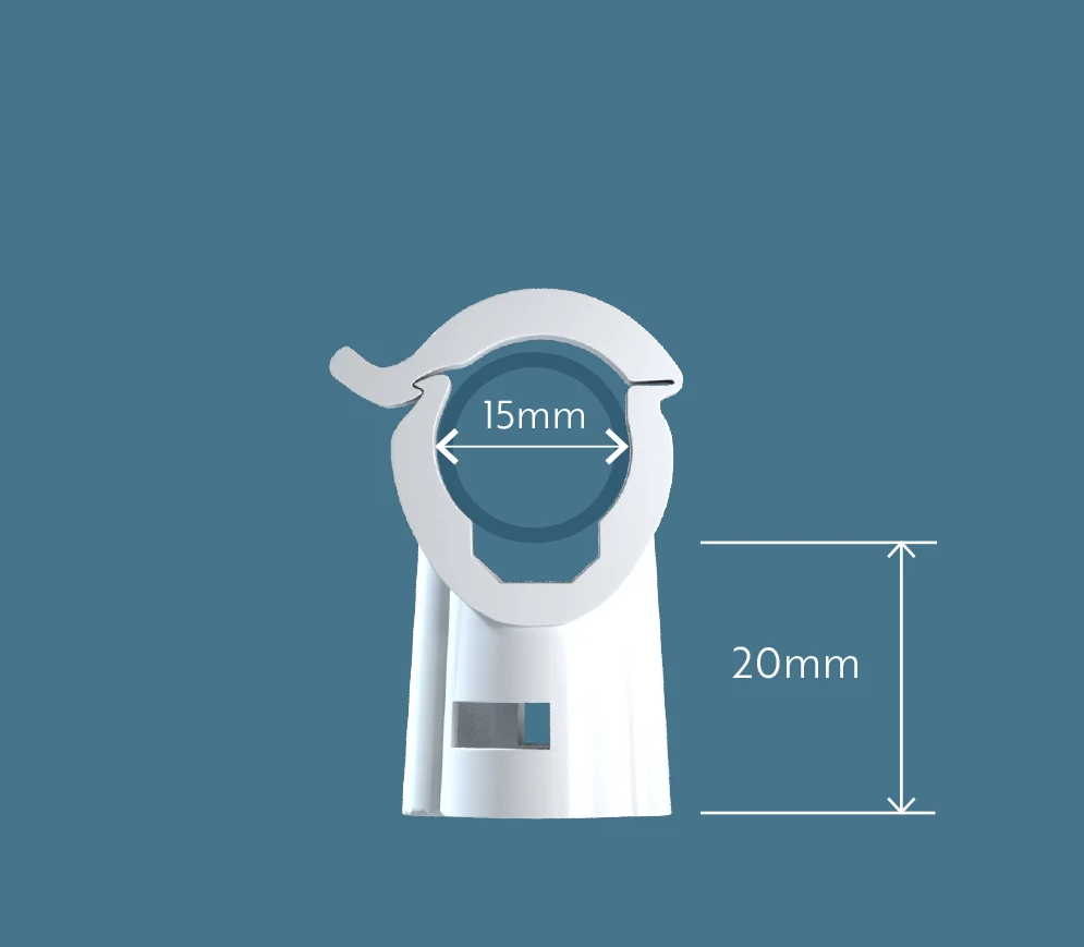white ecoclip 15mm